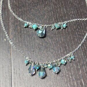 Simply Vera Wang 2 Strand Beaded Charm Necklace